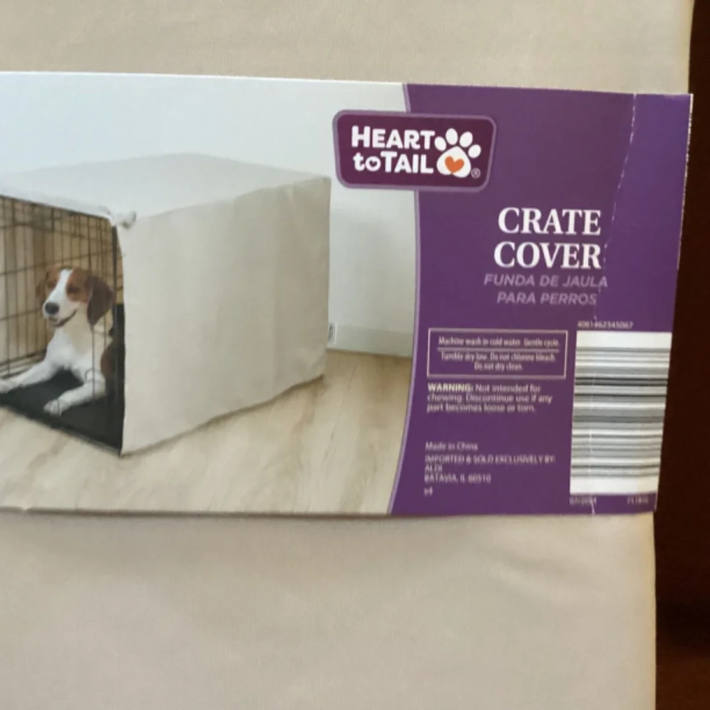 Heart To Tail Crate Cover Cream Color NEW